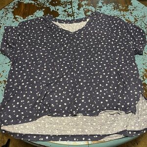 Blue, floral t-shirt